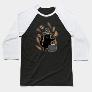 Witchy Cat Baseball T-Shirt